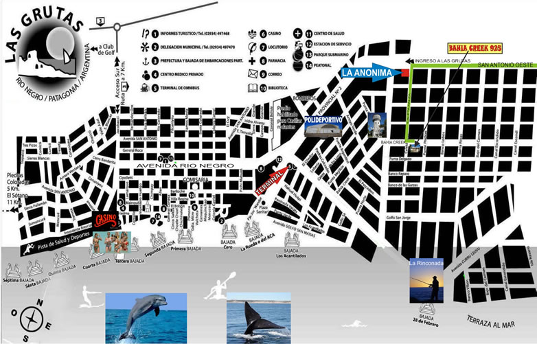 Mapa Las Grutas 